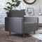 Flash Furniture Dark Gray Faux Linen Upholstered Tufted Chair IS-PC100-DKGY-GG - alternate 4